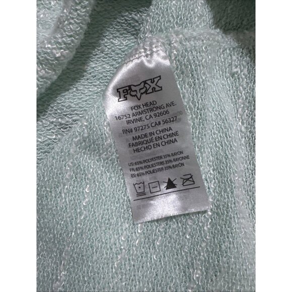 Fox Head Racing Mint Green Lightweight Oversized Hoodie Size Small - Picture 7 of 7